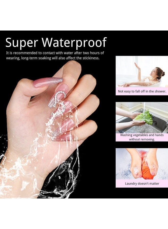 ChicAbode Nail Glue Stickers, Double Side for Press on Nails Stickers,Waterproof Breathable False Nail Tips Jelly Adhesive Nail Tabs Glue (25 Sheets/600 Pcs) - Image 4